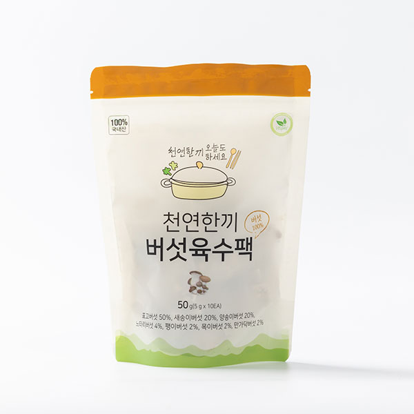 천연한끼 국내산 버섯육수팩 한생원