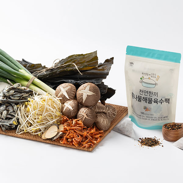천연한끼 국내산 콩나물해물육수팩 한생원