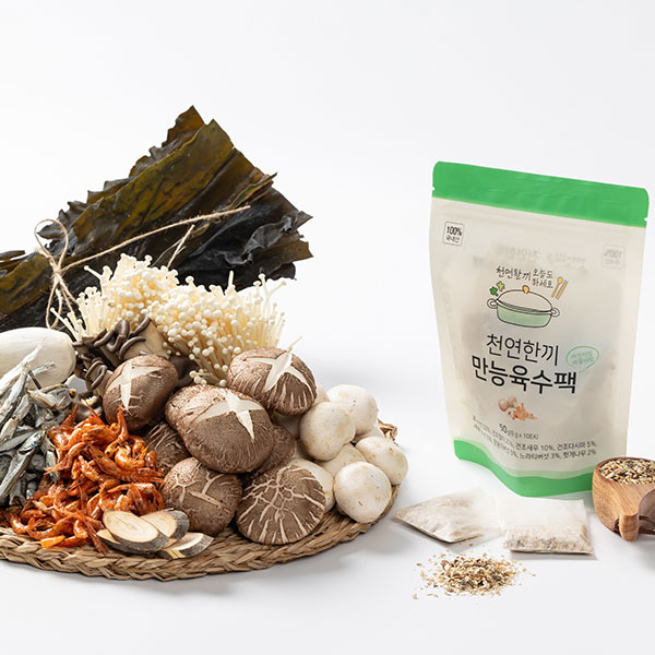 한생원 천연조미료 프리미엄 선물세트 3호 육수팩 4팩 분말1통 소금1통 - 명절 선물 아기 육수 국물 떡국